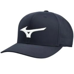 Mizuno Tour Vent Snapback Hat -Golf World Shop 2024 mizuno tour vent snapback hat navy white front itempicture
