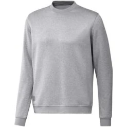 Adidas 2022 Go-To Crewneck Sweatshirt -Golf World Shop adidas 2022 go to crewneck pullover grey two white itempicture