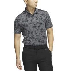 Adidas Burst Jacquard Polo 10 Adidas Burst Jacquard Polo -Golf World Shop adidas 2023 burst jacquard polo black itempicture