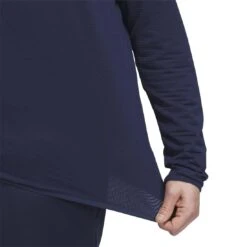 Adidas Lightweight COLD.RDY 1/4 Zip Pullover -Golf World Shop adidas 2023 cold rdy quarter zip pullover collegiate navy fabric detail itempicture