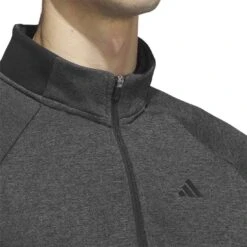 Adidas Color Block DWR 1/4 Zip Pullover -Golf World Shop adidas 2023 color block dwr quarter zip pullover black detail1 itempicture
