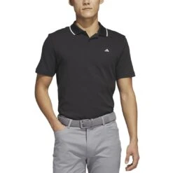 Adidas 2023 Go-To Pique Polo 10 Adidas 2023 Go-To Pique Polo -Golf World Shop adidas 2023 go to pique polo black front itempicture