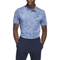Adidas 2023 Jacquard Polo -Golf World Shop adidas 2023 jacquard polo collegiate navy front itempicture