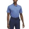 Adidas 23 Textured Jacquard Polo -Golf World Shop adidas 2023 textured jacquard polo blue fusion front itempicture