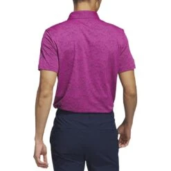 Adidas 23 Textured Jacquard Polo 10 Adidas 23 Textured Jacquard Polo -Golf World Shop adidas 2023 textured jacquard polo lucid fuchsia back itempicture