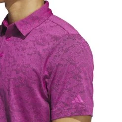 Adidas 23 Textured Jacquard Polo 11 Adidas 23 Textured Jacquard Polo -Golf World Shop adidas 2023 textured jacquard polo lucid fuchsia detail itempicture
