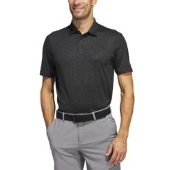 Adidas 2023 Ultimate365 Allover Print Polo -Golf World Shop adidas 2023 ultimate365 allover print polo black itempicture