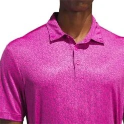 Adidas 2023 Ultimate365 Allover Print Polo -Golf World Shop adidas 2023 ultimate365 allover print polo lucid fuchsia detail1 itempicture