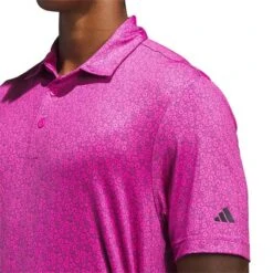 Adidas 2023 Ultimate365 Allover Print Polo -Golf World Shop adidas 2023 ultimate365 allover print polo lucid fuchsia detail2 itempicture