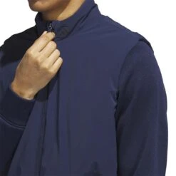 Adidas Ultimate365 Tour Frostguard Padded Jacket -Golf World Shop adidas 2023 ultimate365 tour frostguard padded jacket collegiate navy detail front itempicture