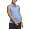 Adidas 2023 Women's Spacedye Sleeveless Polo -Golf World Shop adidas 23 womens spacedye sleeveless polo blue fusion itempicture