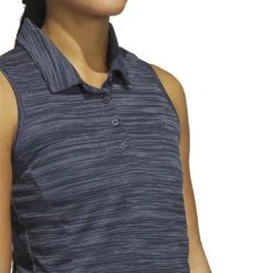 Adidas 2023 Women's Spacedye Sleeveless Polo -Golf World Shop adidas 23 womens spacedye sleeveless polo collegiate navy detail itempicture