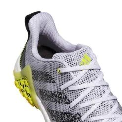 Adidas Codechaos 22 Golf Shoes White/Black/Beam Yellow -Golf World Shop adidas codechaos 22 golf shoes white black beam yellow top detail itempicture