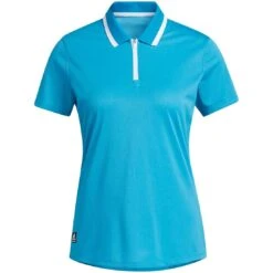 Adidas F21 Women's Equipment Short Sleeve Polo -Golf World Shop adidas f21 womens equipement short sleeve polo sonic aqua itempicture