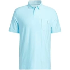 Adidas Go-To Pocket Polo -Golf World Shop adidas fw22 go to pocket polo bliss blue itempicture
