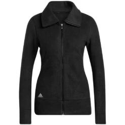 Adidas Women's Polar Fleece Jacket -Golf World Shop adidas fw22 womens polar fleece jacket black hero itempicture