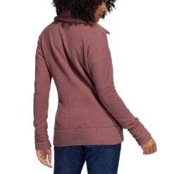 Adidas Women's Polar Fleece Jacket -Golf World Shop adidas fw22 womens polar fleece jacket quiet crimson back itempicture