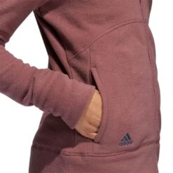 Adidas Women's Polar Fleece Jacket -Golf World Shop adidas fw22 womens polar fleece jacket quiet crimson pocket detail itempicture