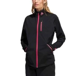 Adidas Women's RAIN.RDY Jacket 8 Adidas Women's RAIN.RDY Jacket -Golf World Shop adidas fw22 womens rain rdy jacket black front itempicture