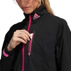 Adidas Women's RAIN.RDY Jacket 10 Adidas Women's RAIN.RDY Jacket -Golf World Shop adidas fw22 womens rain rdy jacket black pocket detail itempicture
