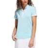 Adidas FW22 Women's Ultimate365 Printed Polo -Golf World Shop adidas fw22 womens ultimate365 printed polo bliss blue itempicture