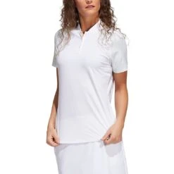 Adidas FW22 Women's Ultimate365 Printed Polo -Golf World Shop adidas fw22 womens ultimate365 printed polo white front itempicture
