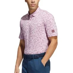 Adidas Go-To Camo Print Polo -Golf World Shop adidas go to camo print polo quiet crimson front itempicture