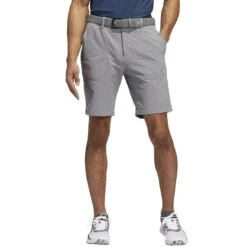 Adidas Go-To Hybrid 9-Inch Shorts -Golf World Shop adidas go to hybrid 9 inch shorts grey three front itempicture