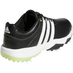 Adidas Juniors Tour360 Infinity Golf Shoes Black/White/Pulse Lime -Golf World Shop adidas juniors tour360 infinity golf shoes black white pulse lime gv9666 heel itempicture