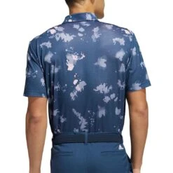 Adidas Splatter Print Polo -Golf World Shop adidas splatter print polo crew navy back itempicture