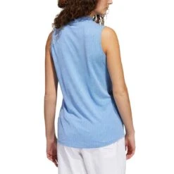 Adidas Women's Essential Sleeveless Polo -Golf World Shop adidas ss22 womens essential sleeveless polo blue rush back itempicture