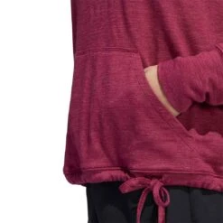 Adidas Women's Essentials Slub Recycled Hoodie -Golf World Shop adidas ss22 womens essentials slub recycled hoodie legacy burgundy detail itempicture