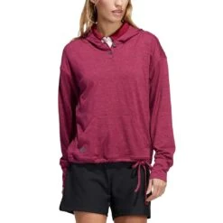 Adidas Women's Essentials Slub Recycled Hoodie -Golf World Shop adidas ss22 womens essentials slub recycled hoodie legacy burgundy itempicture