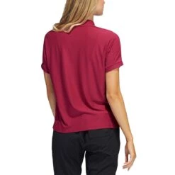 Adidas Women's Go-To Polo -Golf World Shop adidas ss22 womens go to polo legacy burgundy back itempicture