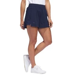 Adidas Women's Go-To 4 Inch Shorts -Golf World Shop adidas ss23 womens go to 4 inch shorts collegiate navy side itempicture