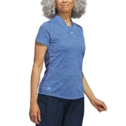 Adidas Women's Jacquard Polo -Golf World Shop adidas ss23 womens jacquard polo blue fusion side itempicture