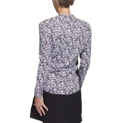 Adidas Women's Ultimate365 Print Pullover -Golf World Shop adidas ss23 womens ultimate365 print pullover black white back itempicture