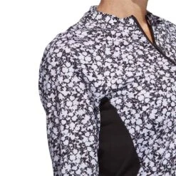 Adidas Women's Ultimate365 Print Pullover -Golf World Shop adidas ss23 womens ultimate365 print pullover black white detail itempicture