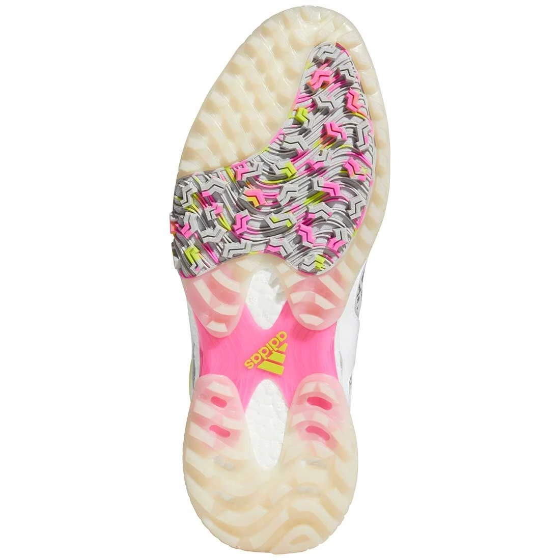 Adidas Women's Codechaos 21 Golf Shoes White/Pink/Grey 4 Adidas Women's Codechaos 21 Golf Shoes White/Pink/Grey - Image 2