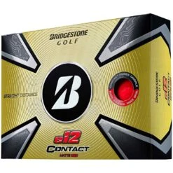 Bridgestone E12 Contact Matte Red Personalized Golf Balls