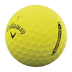 Callaway Superfast Bold Yellow 15-Pack Golf Balls -Golf World Shop callaway 2022 superfast bold yellow 15 pack golf balls quarter view itempicture