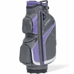 Datrek DG Lite II Cart Bag 21 Datrek DG Lite II Cart Bag -Golf World Shop datrek dg lite ii cart bag charcoal lavender white dots itempicture