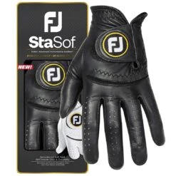 FootJoy StaSof Golf Glove -Golf World Shop footjoy 2023 stasof golf glove black package and glove itempicture