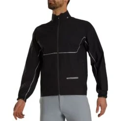 FootJoy DryJoys Select Rain Jacket -Golf World Shop footjoy dryjoys select rain jacket black charcoal front itempicture