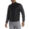 FootJoy Full Zip Hybrid Jacket -Golf World Shop footjoy full zip hybrid jacket black charcoal front itempicture