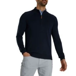 FootJoy Half-Zip Sweater -Golf World Shop footjoy half zip sweater navy itempicture