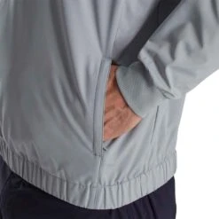 FootJoy Half Zip Windshirt -Golf World Shop footjoy half zip windshirt grey detail itempicture