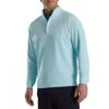 FootJoy Heather Yoke Half Zip Pullover -Golf World Shop footjoy heather yoke half zip pullover azure front itempicture