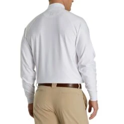 FootJoy Long Sleeve Mock Shirt -Golf World Shop footjoy long sleeve mock shirt white back itempicture