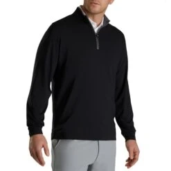 FootJoy Lightweight Solid Midlayer -Golf World Shop footjoy solid midlayer withtrim black itempicture